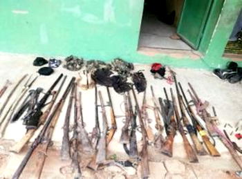 Troops recover large cache of arms from bandits in Benue