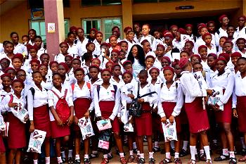 IWD 2020: Queen of South East distributes Kits, writing materials to female Students