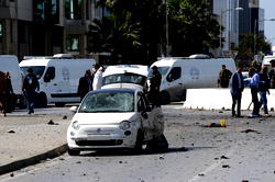 Suicide attackers strike outside US embassy in Tunisia
