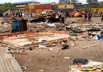 PHOTOS: Demolition of illegal structures around Mile 2 area by LASG Taskforce