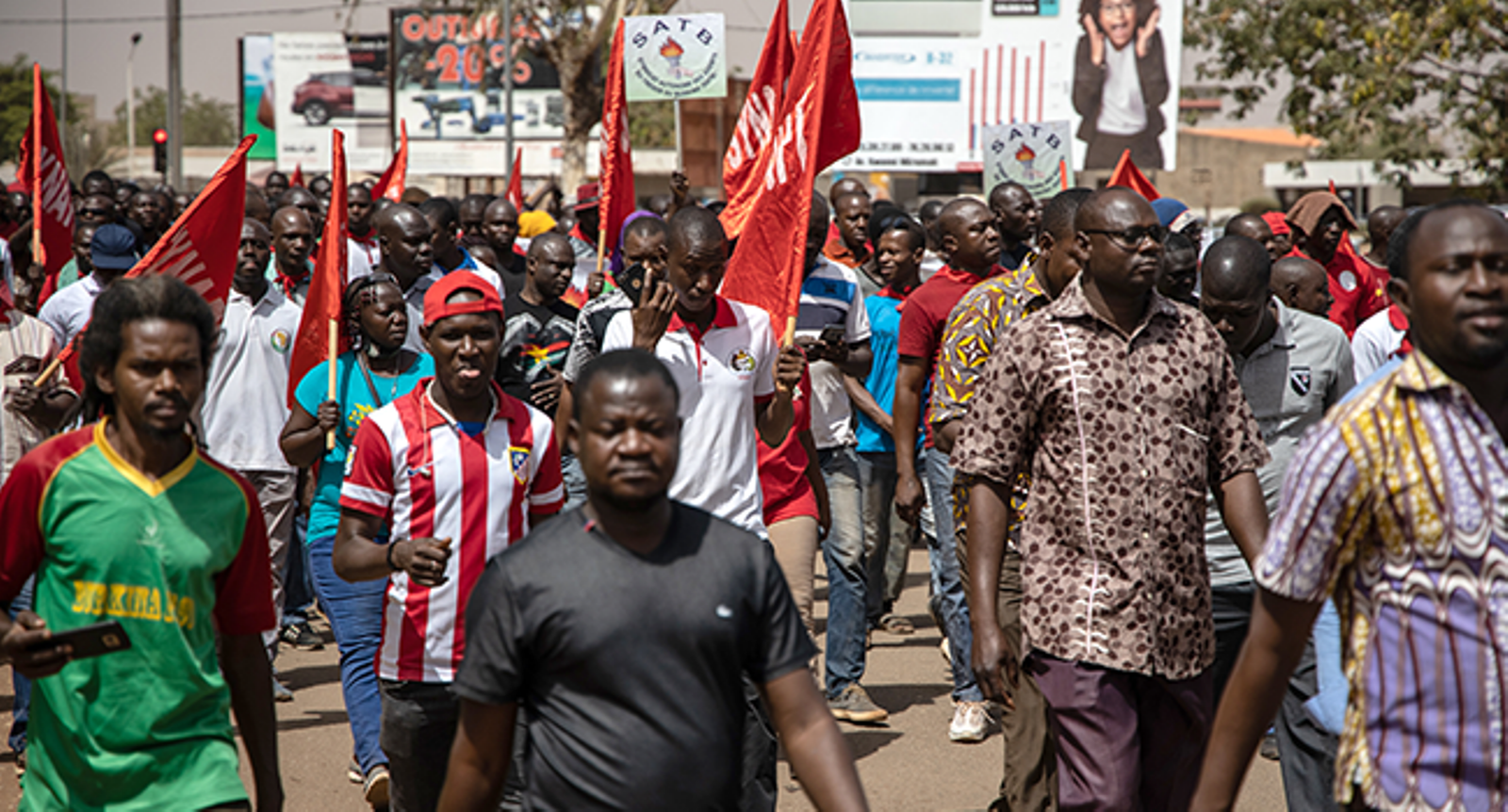 Thousands of Burkina Faso civil servants protest bonus tax
