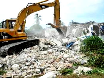 Taskforce begins demolition of illegal structures in Mile 2, Lagos