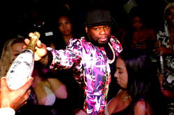50 Cent avoids drinking his own champagne in the club