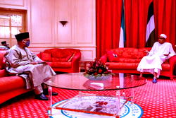 [PHOTOS] COVID-19: Buhari receives briefing from Minister of Health, DG NCDC