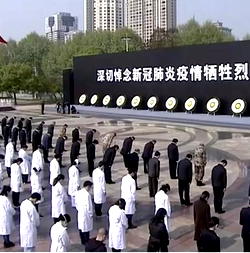 China mourns victims of COVID-19 in three minutes silence