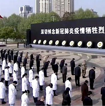 China mourns victims of COVID-19 in three minutes silence