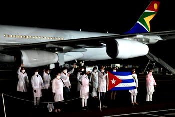 Over 200 Cuban health experts arrive South Africa to aid coronavirus fight