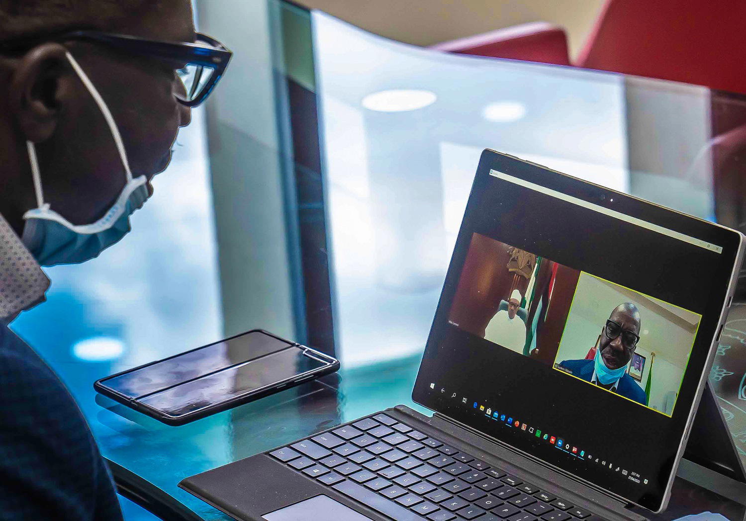 Obaseki briefs Buhari on strategies against COVID-19 in zoom meeting