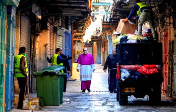 Muted Easter Sunday at Jerusalem’s Church of Holy Sepulchre