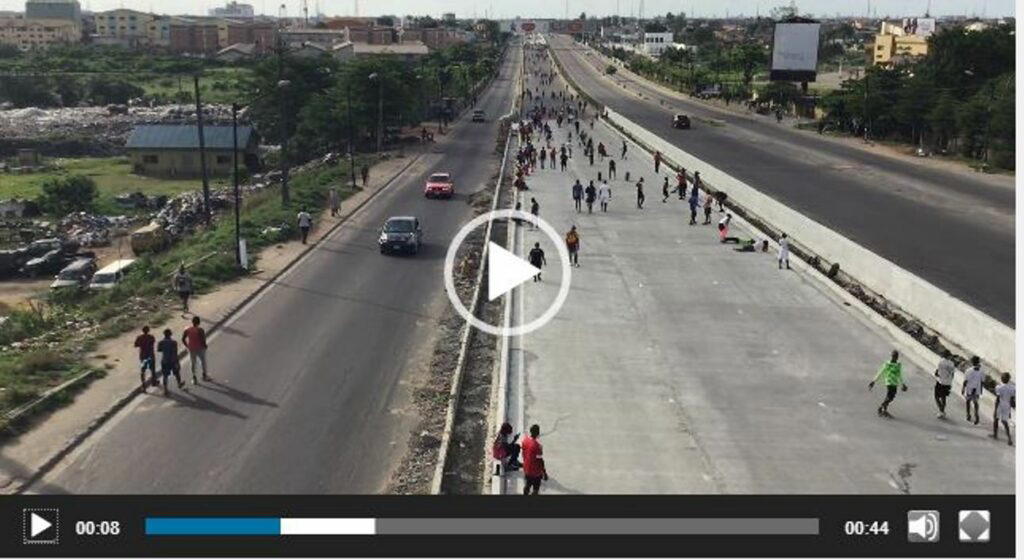 Videos: Lagosians exercise on Gbagada expressway amidst coronavirus ...