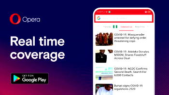 Opera provides access to official information about COVID-19 though its mobile browsers for 120 million of users in Africa
