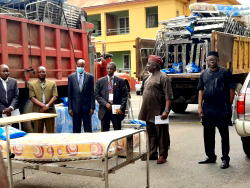 COVID-19: Ibadan central abattoir donates 100 hospital beds, mattresses, furniture, others to govt