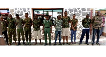 Farmer, 10 others arrested in Military uniform in Lagos