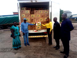COVID-19: Justrite donates 1 truck of Indomie, Golden morn to Lagos govt