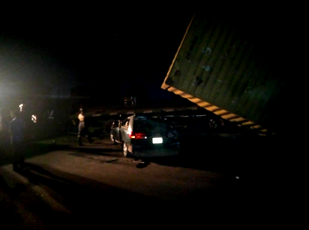 Fallen container laden truck kills one in multiple auto-crash in Lagos