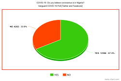 Vanguard poll: 33 per cent Nigerians yet to believe coronavirus is real