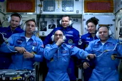 No social distancing in space: New crew greeted with hugs