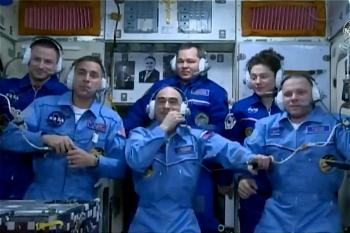 No social distancing in space: New crew greeted with hugs