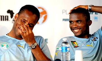 Diouf, Drogba weren’t at my level ―  Eto’o