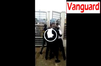 VIDEO: Stampede in Bank as customers, security officers tussle