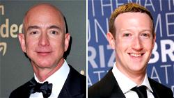 Facebook, Amazon chiefs see wealth balloon amid COVID-19 pandemic ―Report