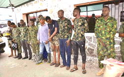 Impersonators: Lt. Col, Major, 39 others arrested in Lagos, Ogun