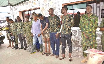 Impersonators: Lt. Col, Major, 39 others arrested in Lagos, Ogun