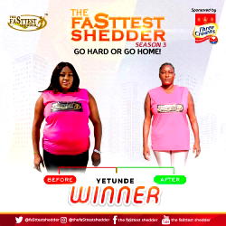 Yetunde Bajomo, emerges as winner of faSttest shedder season 3