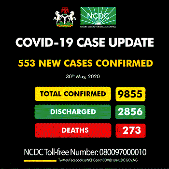 Nigeria records highest daily COVID-19 infections with 553 new cases