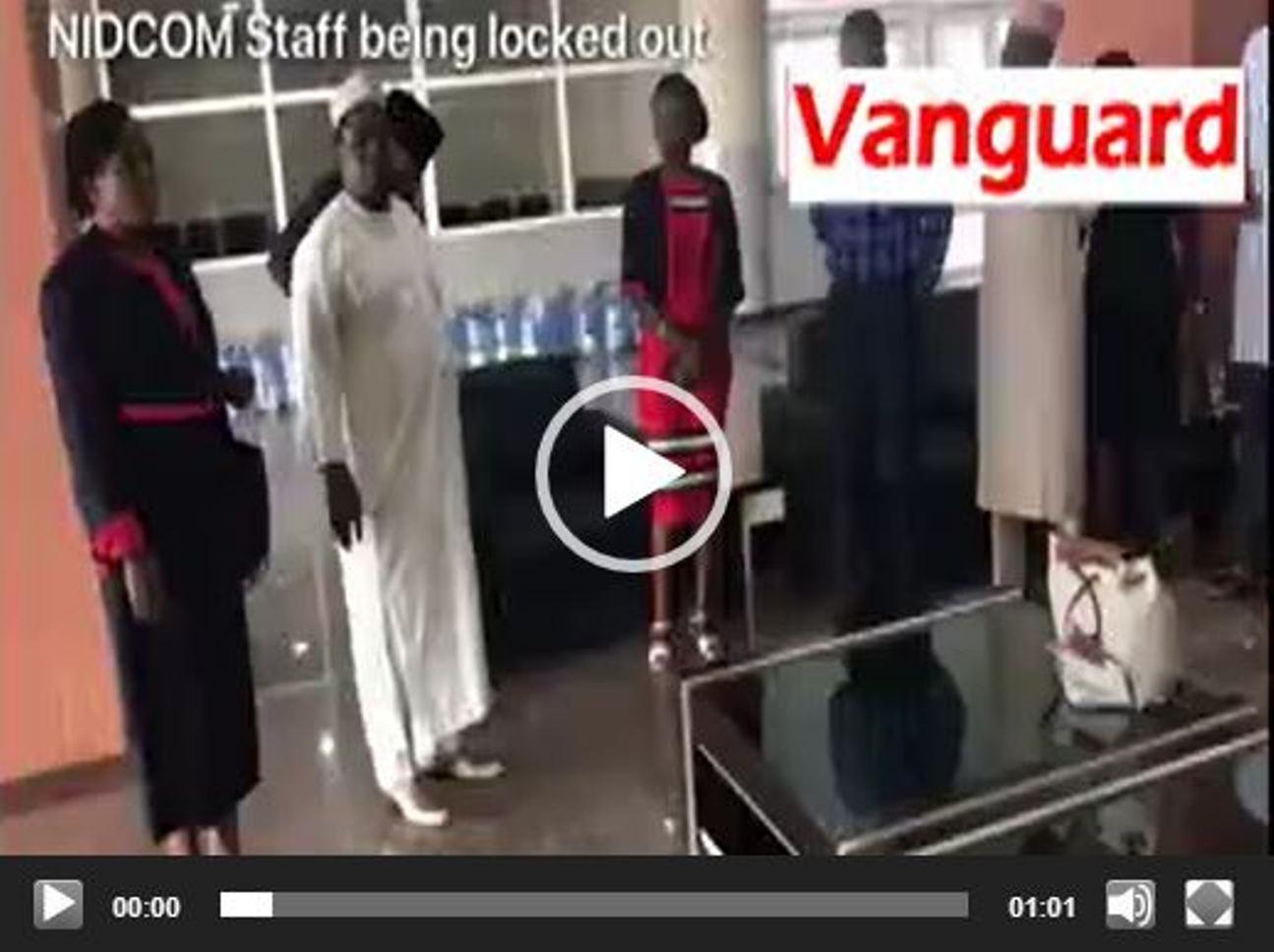 VIDEO: NIDCOM staff after being locked out of NCC office