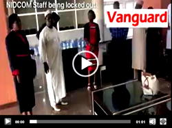 VIDEO: NIDCOM staff after being locked out of NCC office
