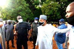 Photos: Gov Sani Bello inspects Tagwai Dam road