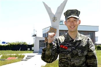 Spurs striker Son Heung-min earns military accolade