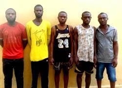 Three company staff, two others arrested for robbery