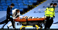 Man City’s Garcia taken off on stretcher after collision with Ederson