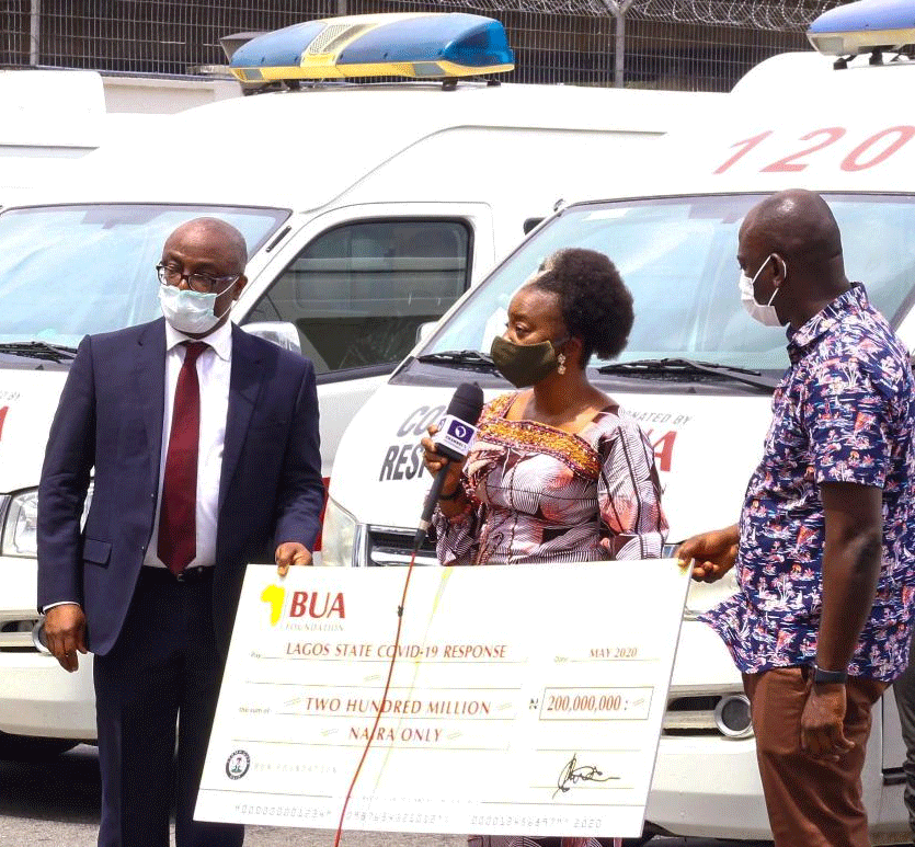 COVID-19: BUA Foundation donates N200m, 5 ambulances to Lagos