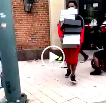[VIDEO] Anti-racism protest: US protesters loot store, cart away shoes, others