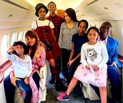 Ned Nwoko shares photo with family in newly acquired private jet