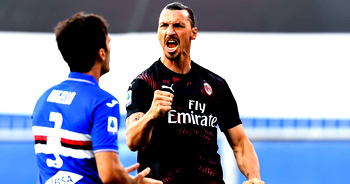 Ibrahimovic nets brace to help Milan sink Sampdoria