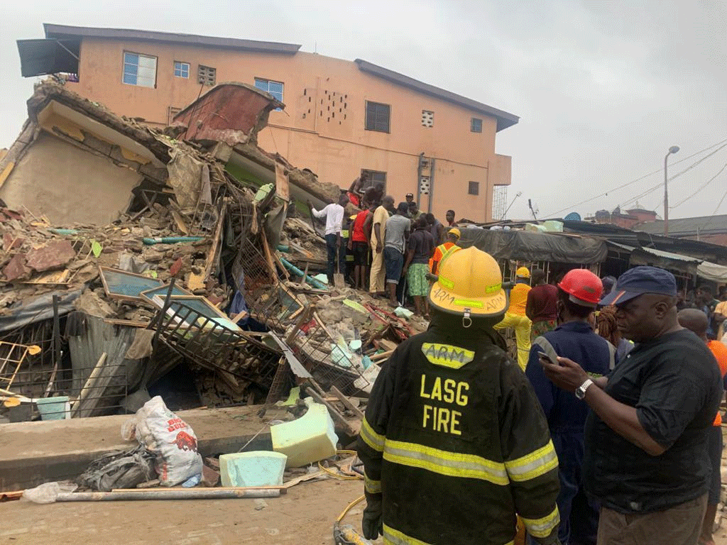 3 dead, 9 rescued as three-storey building collapses in Lagos (VIDEO)