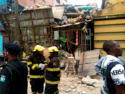 VIDEO: Woman rescued as 3-storey building collapses in Lagos