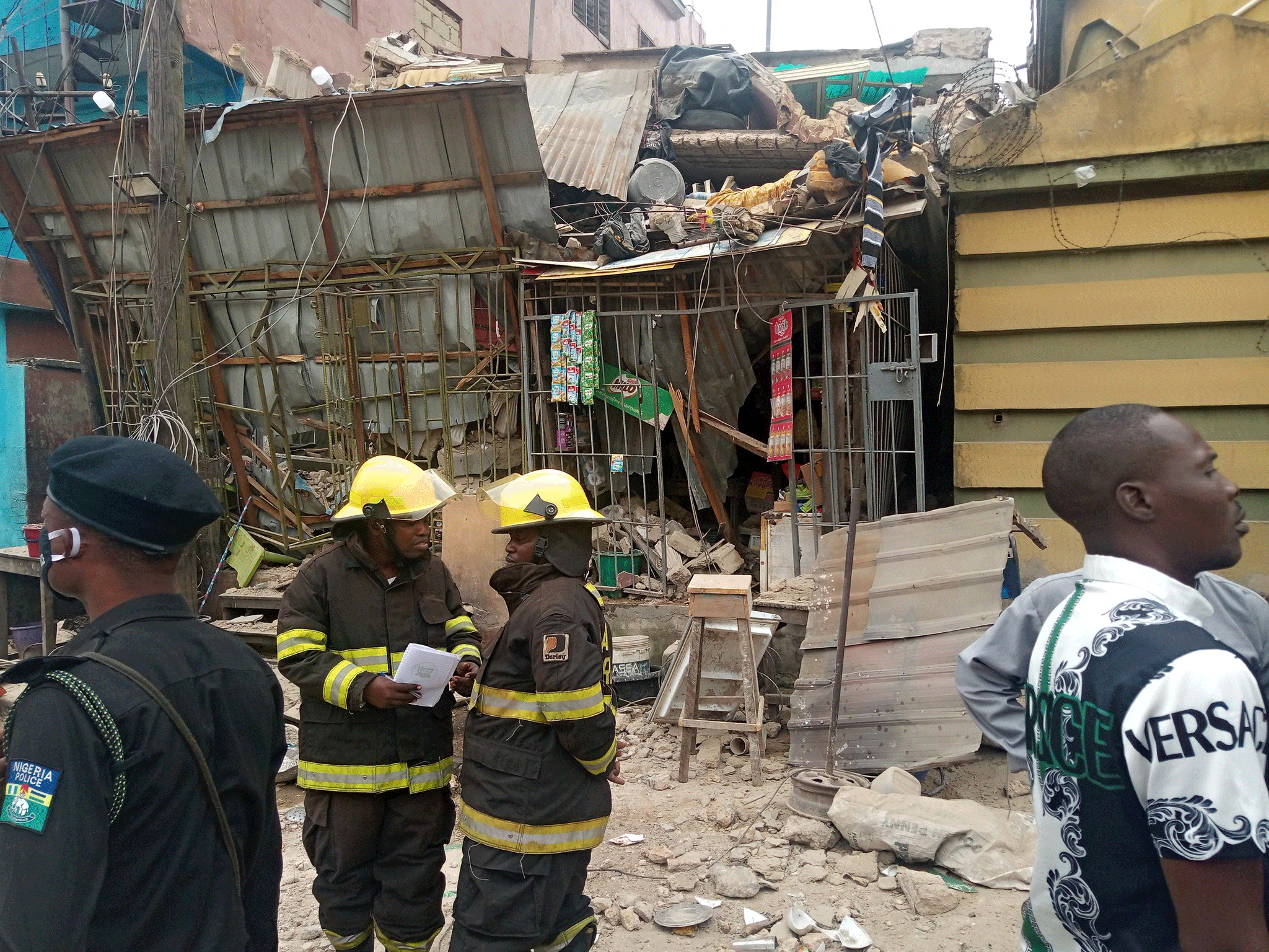 Two rescued as three-storey building collapses in Lagos