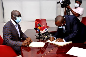 Obaseki swears-in new Communication Commissioner, Efe Stewart