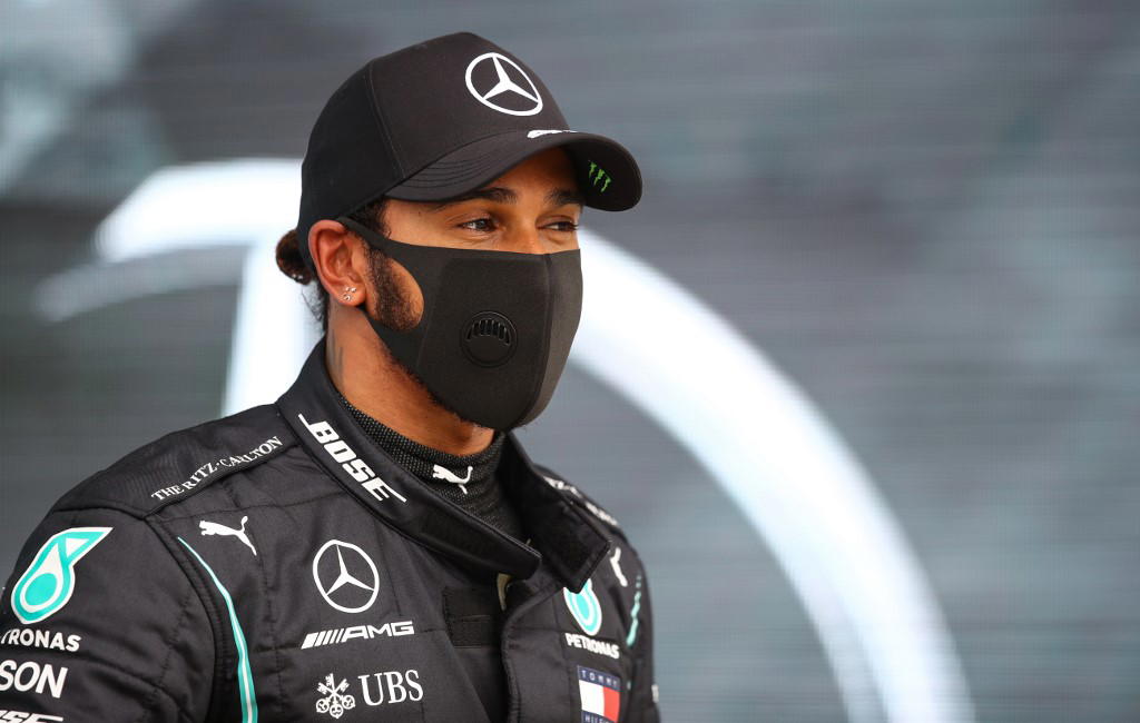 Hamilton breaks records as Mercedes lock out front row