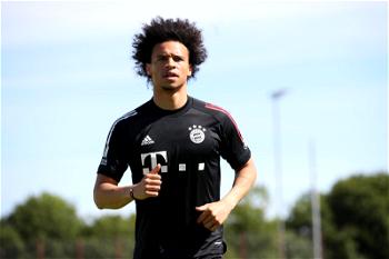 Sane reports for first Bayern training session