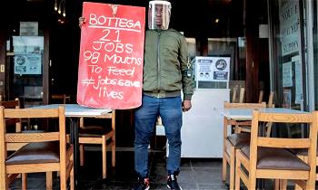 South African restaurants protest coronavirus lockdown restrictions