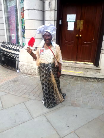 Buhari felicitates with Queen of The Tube, Julie Coker at 80