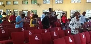 Lagos churches comply with COVID-19 guidelines, as worship resumes