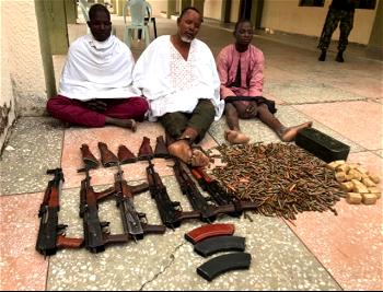 Army arrest 3 Niger Republic Nationals/Arms Suppliers with 6 AK 47 rifles