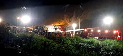 Plane skids off runway in India; 16 killed, dozens hurt